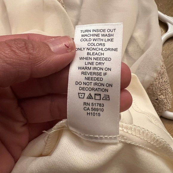 Maurice Women's Size Small Flowy Cream Lace Blouse - Picture 8 of 8